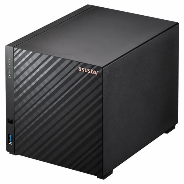 Servidor Nas Storage Asustor AS1104T Drivestor 4 Realtek RTD1296 de 1.4GHz / 1GB de RAM / 4 Baias / USB / LAN - Preto