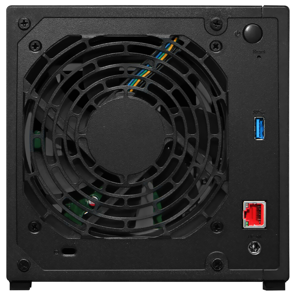 Servidor Nas Storage Asustor AS1104T Drivestor 4 Realtek RTD1296 de 1.4GHz / 1GB de RAM / 4 Baias / USB / LAN - Preto