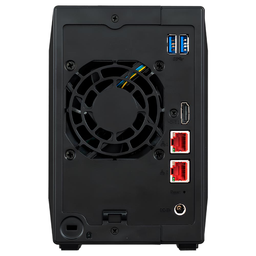 Servidor Nas Storage Asustor AS5202T Intel Celeron de 2.0GHz / 2GB de RAM / 2 Baias / USB / LAN - Preto