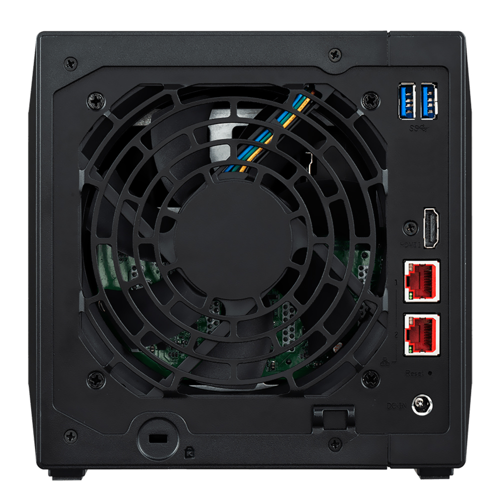 Servidor Nas Storage Asustor AS5304T Intel Celeron de 1.5GHz / 4GB de RAM / 4 Baias / USB / LAN - Preto