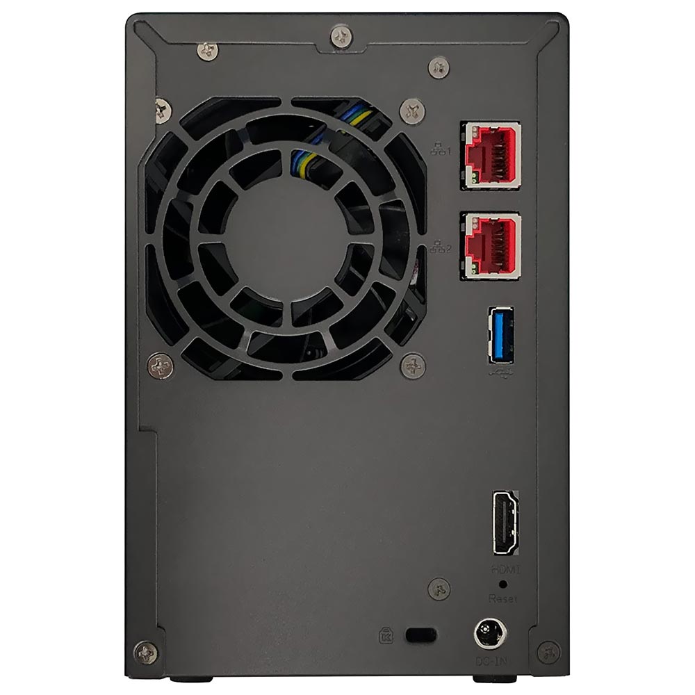 SERVIDOR NAS STORAGE ASUSTOR AS6702T 2 BAIA CEL 2.0GHZ/4GB/M.2/2-GBLAN/SATA 2-3/HDMI/USB3.2/LAN