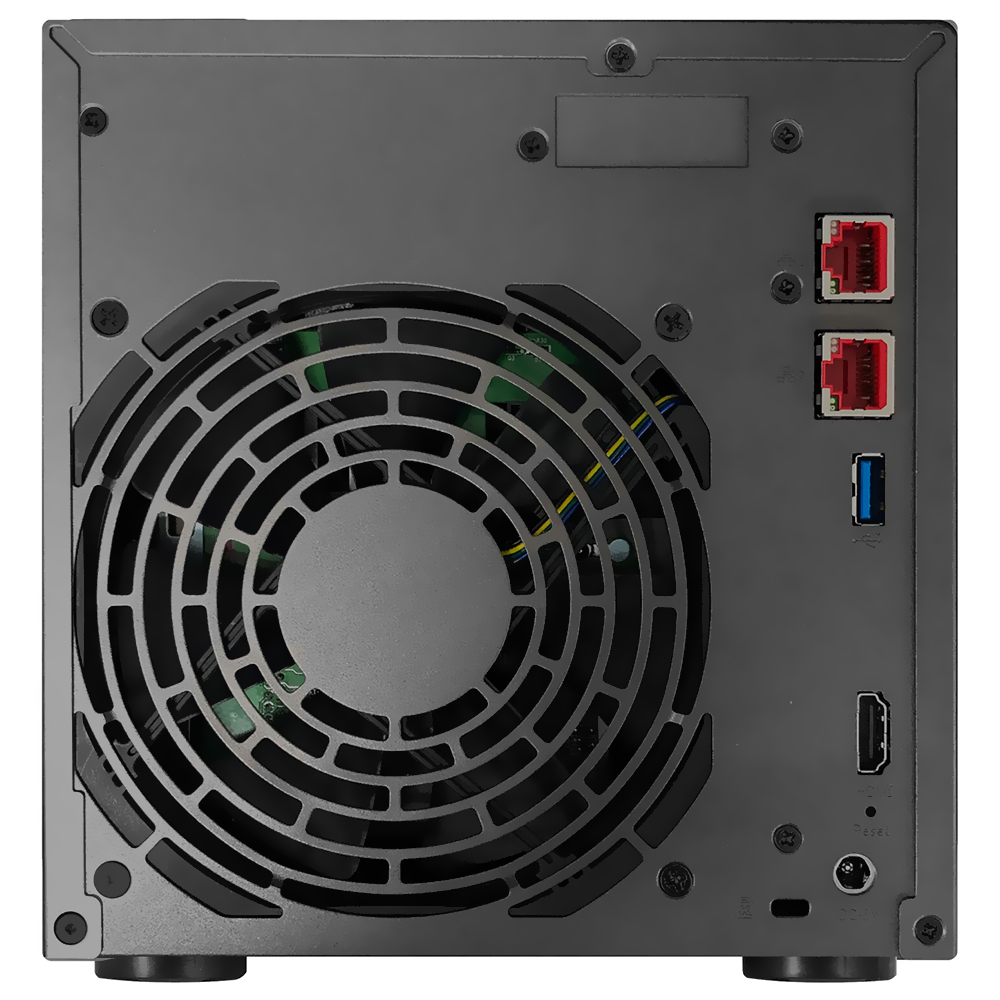 Servidor Nas Storage Asustor AS6704T Lockestor 4 Gen 2 Intel Celeron N5105 de 2.0GHz / 4GB de RAM / 4 Baias / USB 3.2 / LAN - Preto