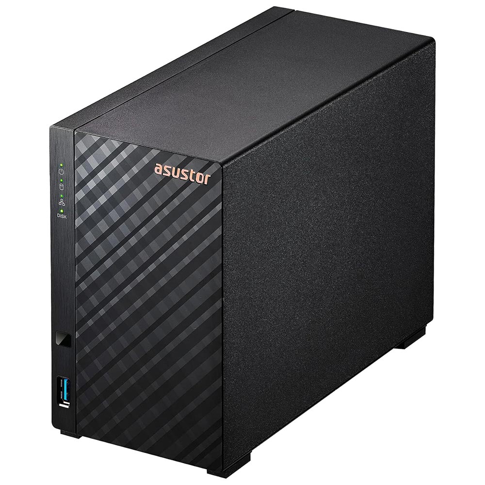 Servidor Nas Storage Asustor Drivestor 2 Realtek AS1102T de 1.4GHz / 1GB de RAM / 2 Baias / USB / LAN - Preto