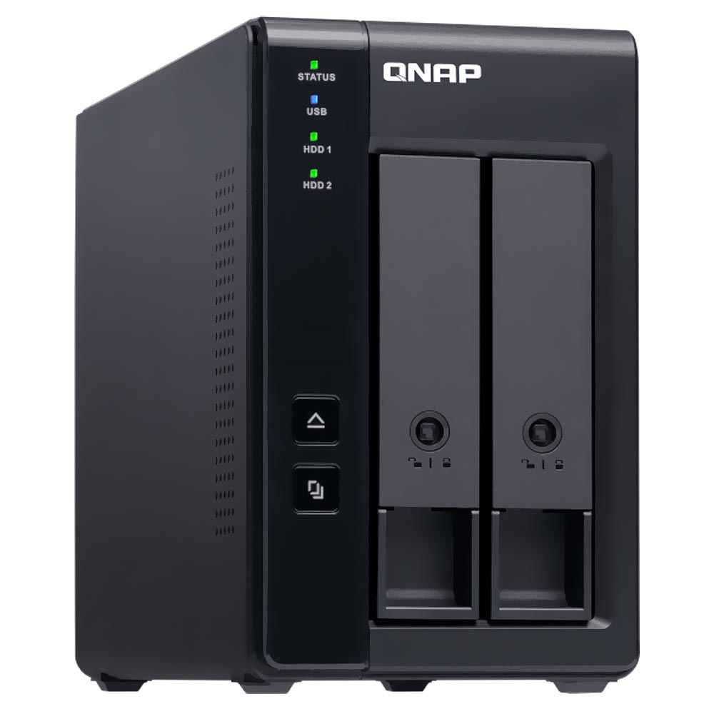 Servidor Nas Storage QNAP TR-002 Raid de Harware 2 Baias / USB - Preto