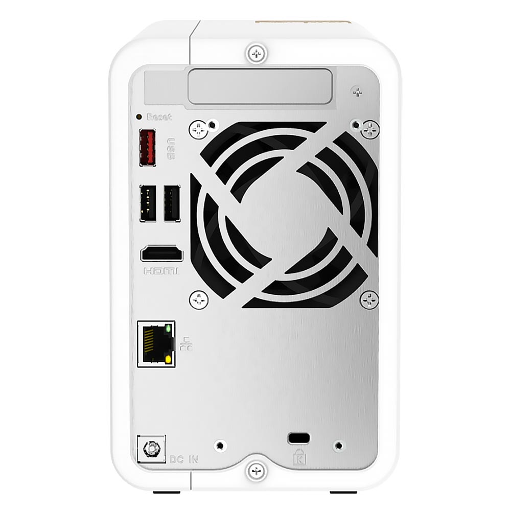 Servidor Nas Storage QNAP TS-262 Intel Celeron N4505 de 2.9GHz / 4GB de RAM / 2 Baias / USB / LAN - Branco