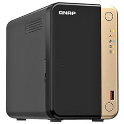 Servidor Nas Storage QNAP TS-264 Intel Celeron N5095 de 2.9GHz / 8GB de RAM / 2 Baias / USB / LAN - Preto