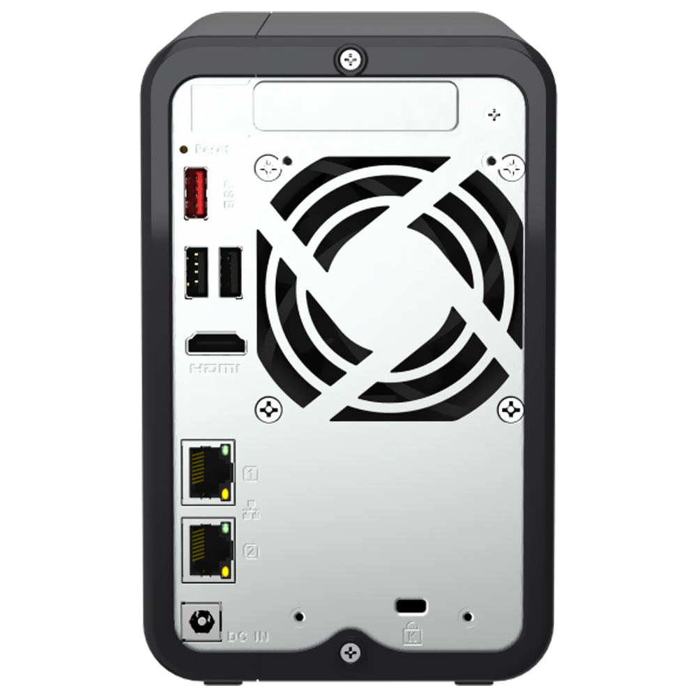 Servidor Nas Storage QNAP TS-264 Intel Celeron N5095 de 2.9GHz / 8GB de RAM / 2 Baias / USB / LAN - Preto