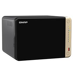 Servidor Nas Storage QNAP TS-664 Intel Celeron N5095 de 2.9GHz / 8GB de RAM / 6 Baias / USB / GLAN - Preto