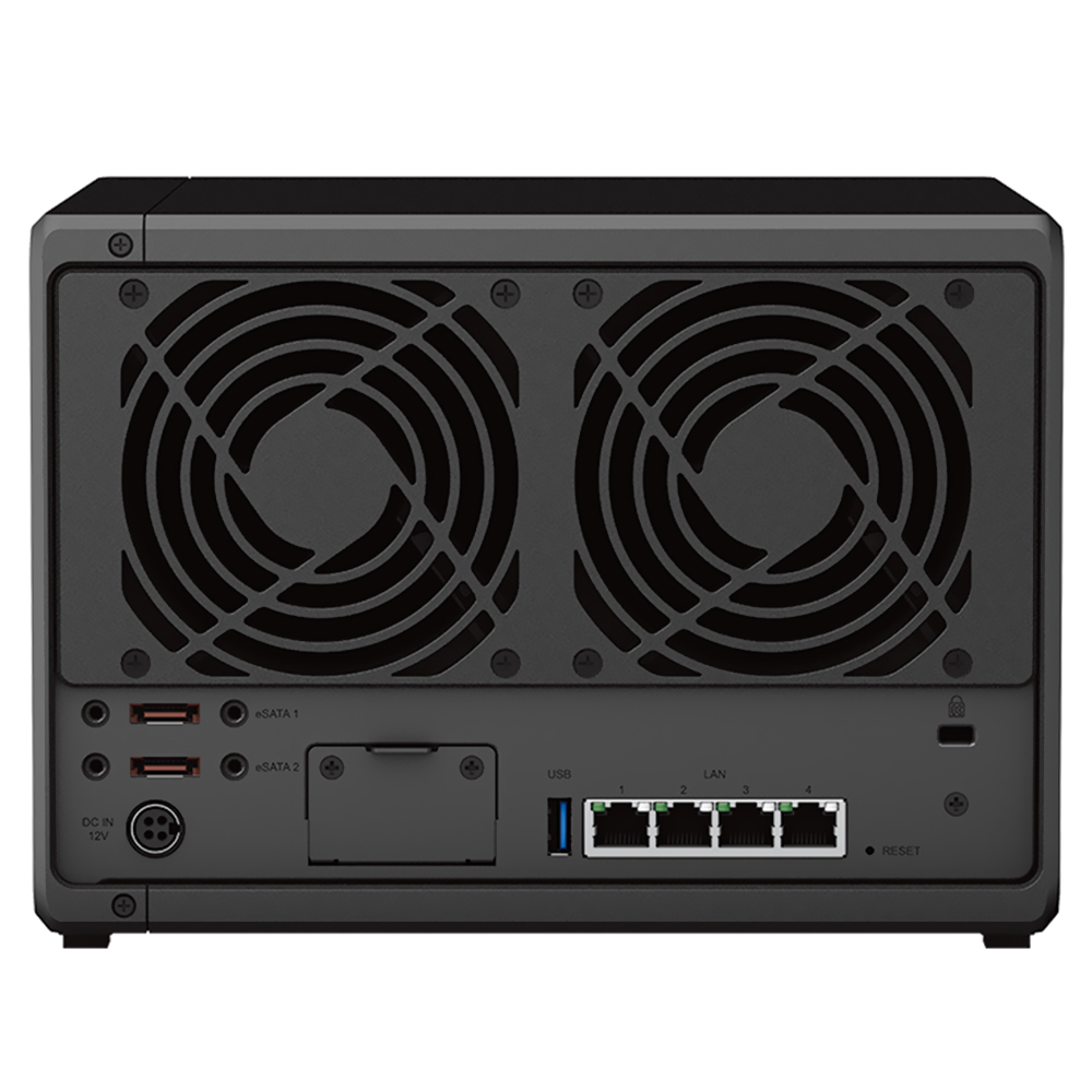 Servidor Nas Storage Synology DiskStation DS1522+ AMD Ryzen R1600 de 2.6GHz / 8GB de RAM / 5 Baias / USB / LAN - Preto