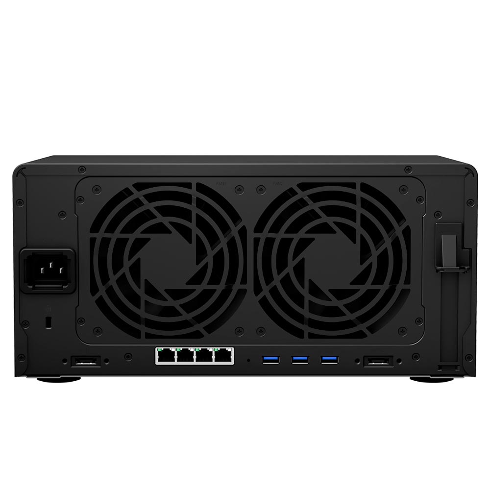 Servidor Nas Storage Synology DiskStation DS1821+ AMD Ryzen V1500B de 2.2GHz / 4GB de RAM / 8 Baias / USB / LAN - Preto