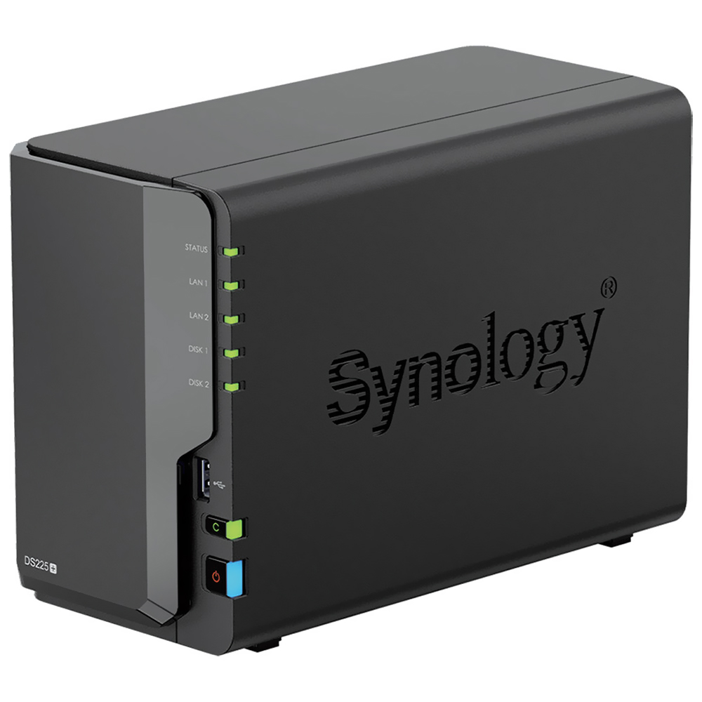 Servidor Nas Storage Synology DiskStation DS225+ Intel Celeron J4125 de 2.0GHz / 2 Baias / USB 3.2 / LAN