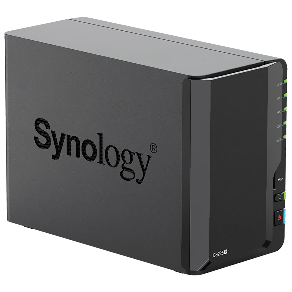 Servidor Nas Storage Synology DiskStation DS225+ Intel Celeron J4125 de 2.0GHz / 2 Baias / USB 3.2 / LAN
