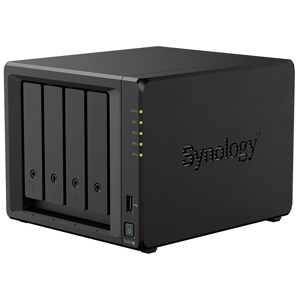 Servidor Nas Storage Synology DiskStation DS425+ Intel Celeron J4125 de 2.0GHz / 4 Baias / USB 3.2 / LAN