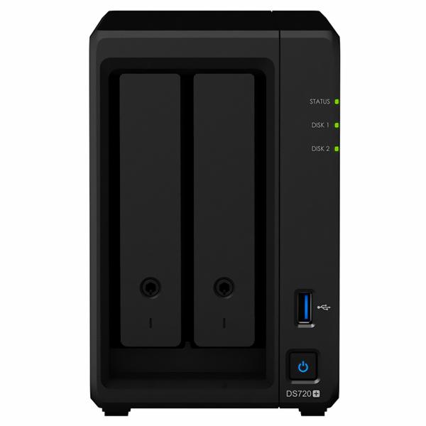 SERVIDOR NAS STORAGE SYNOLOGY DISKTATION DS720+ 2 BAIA QC2.0GHZ/M.2/2GB/1GBE/SATA 3/USB3.2/LAN
