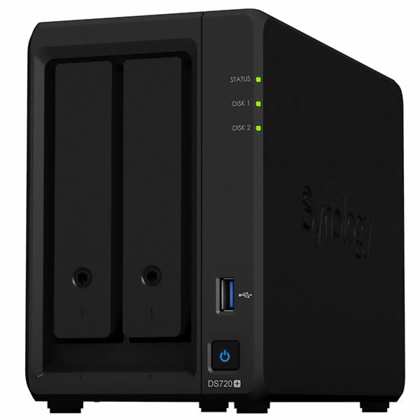 SERVIDOR NAS STORAGE SYNOLOGY DISKTATION DS720+ 2 BAIA QC2.0GHZ/M.2/2GB/1GBE/SATA 3/USB3.2/LAN