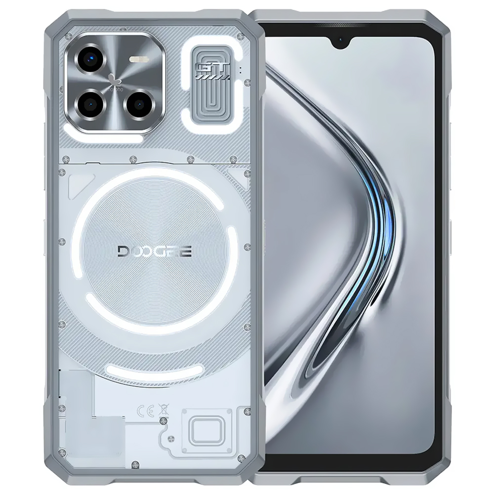 Celular Doogee Blade GT 12GB de RAM / 256GB / Tela 6.72" / Dual Sim 5G - Flowing Light Prata (Global)