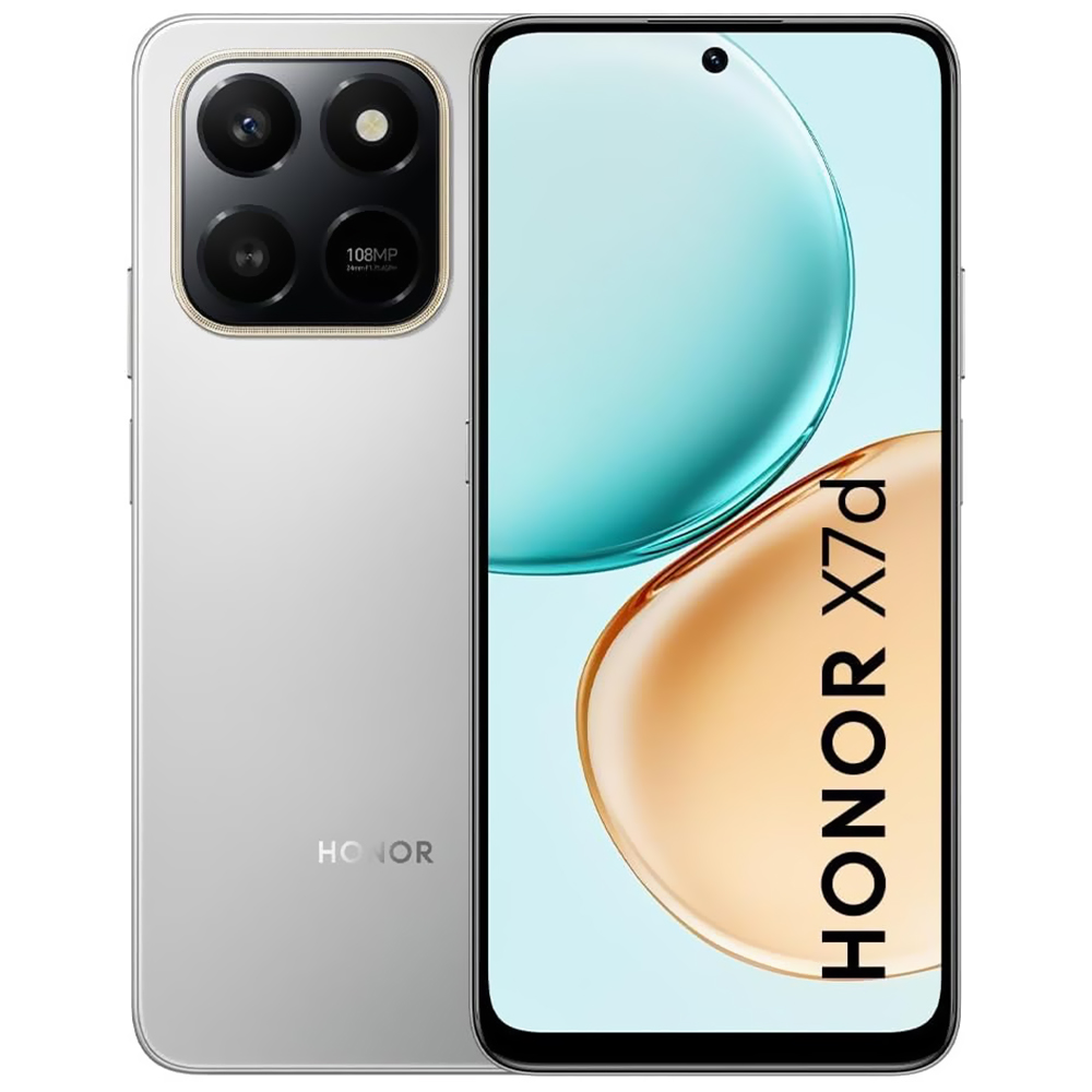 Celular Honor X7D LGN-LX2 8GB de RAM / 256GB / Tela 6.77" / Dual Sim LTE - Prata Meteoro
