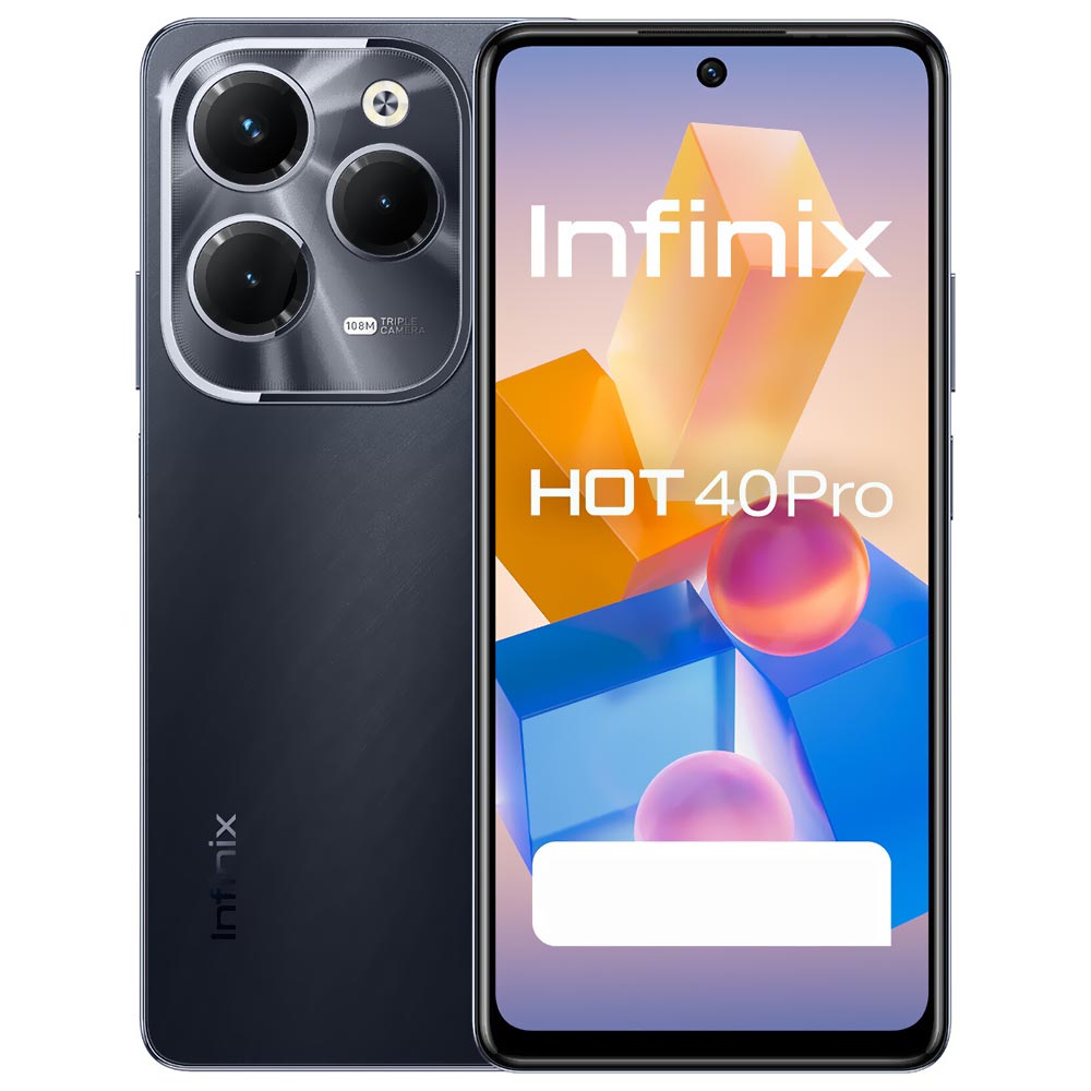 Celular Infinix Hot 40 Pro X6837 NFC 8GB de RAM / 256GB / Tela 6.78" / Dual Sim LTE - Starlit Preto