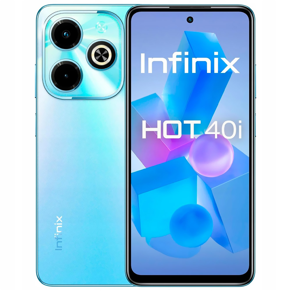 Celular Infinix Hot 40i X6528B NFC 8GB de RAM / 256GB / Tela 6.56" / Dual Sim LTE - Palm Azul