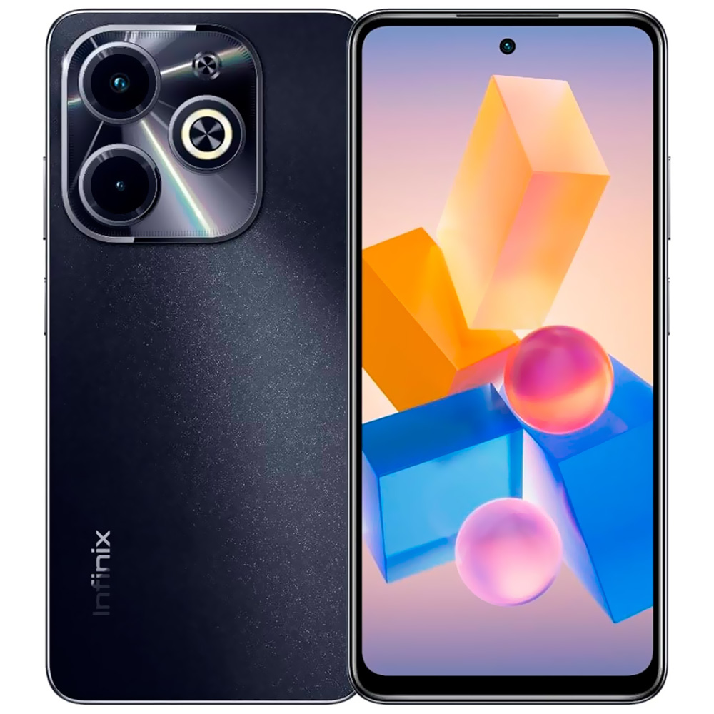 Celular Infinix Hot 40i X6528B NFC 8GB de RAM / 256GB / Tela 6.56" / Dual Sim LTE - Starlit Preto