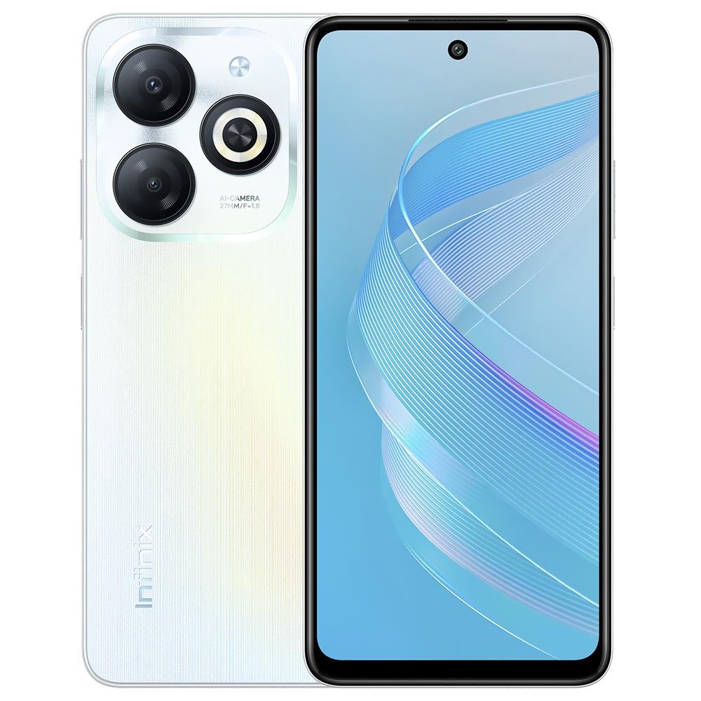 Celular Infinix Smart 8 X6525 4GB de RAM / 128GB / Tela 6.6" / Dual Sim LTE - Galaxy Branco