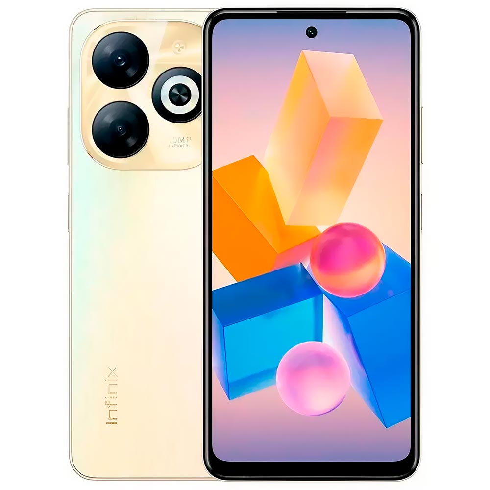 Celular Infinix Smart 8 X6525 4GB de RAM / 128GB / Tela 6.6" / Dual Sim LTE - Shiny Dourado