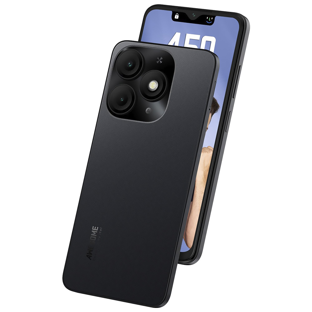 Celular Itel A50 A667LP 3GB de RAM / 64GB / Tela 6.6" / Dual Sim LTE - Misty Preto (Anatel)