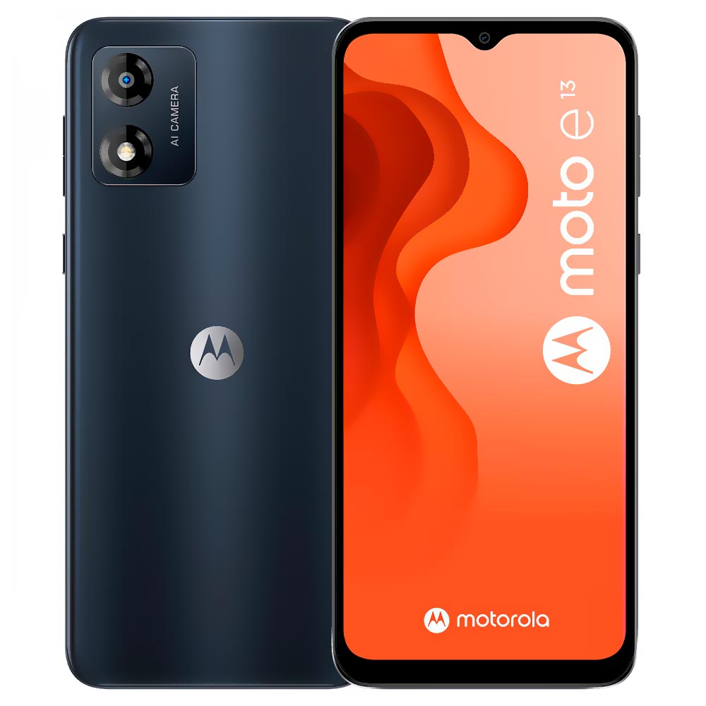 Celular Motorola E13 XT2345-3 2GB de RAM / 64GB / Tela 6.5" / Dual Sim LTE - Cosmic Preto