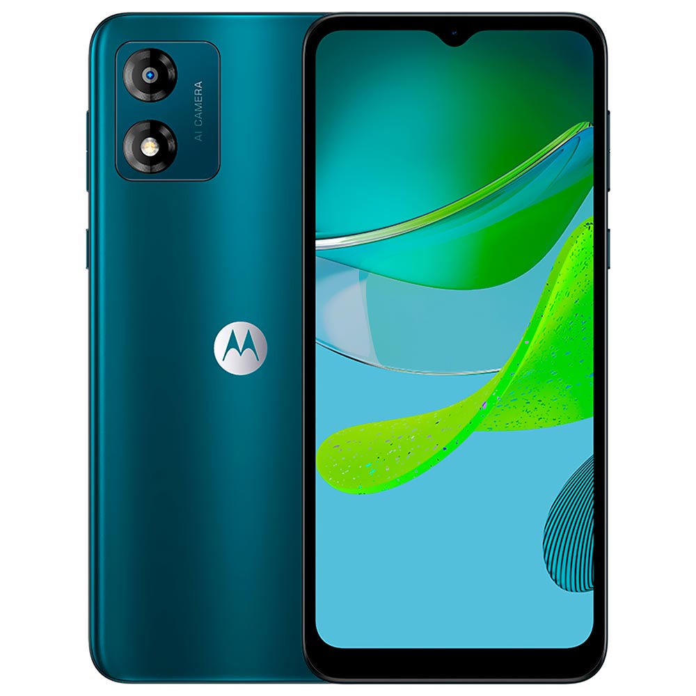 Celular Motorola E13 XT2345-3 8GB de RAM / 128GB / Tela 6.5" / Dual Sim LTE - Aurora Verde