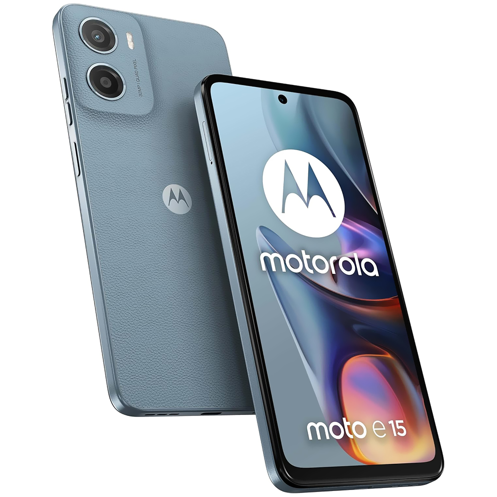 Celular Motorola E15 XT2523-7 2GB de RAM / 64GB / Tela 6.67" / Dual Sim LTE - Misty Blue