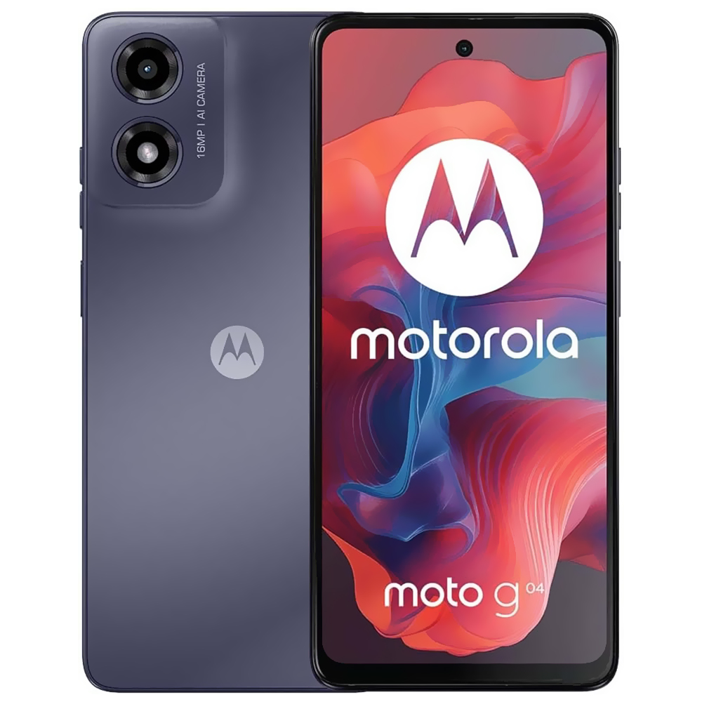 Celular Motorola G04 XT2421-3 4GB de RAM / 128GB / Tela 6.56" / Dual Sim LTE - Concord Preto