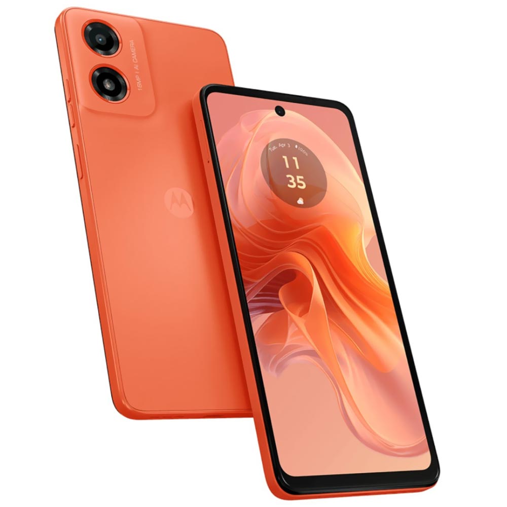 Celular Motorola G04 XT2421-3 8GB de RAM / 128GB / Tela 6.56" / Dual Sim LTE - Sunrise Laranja