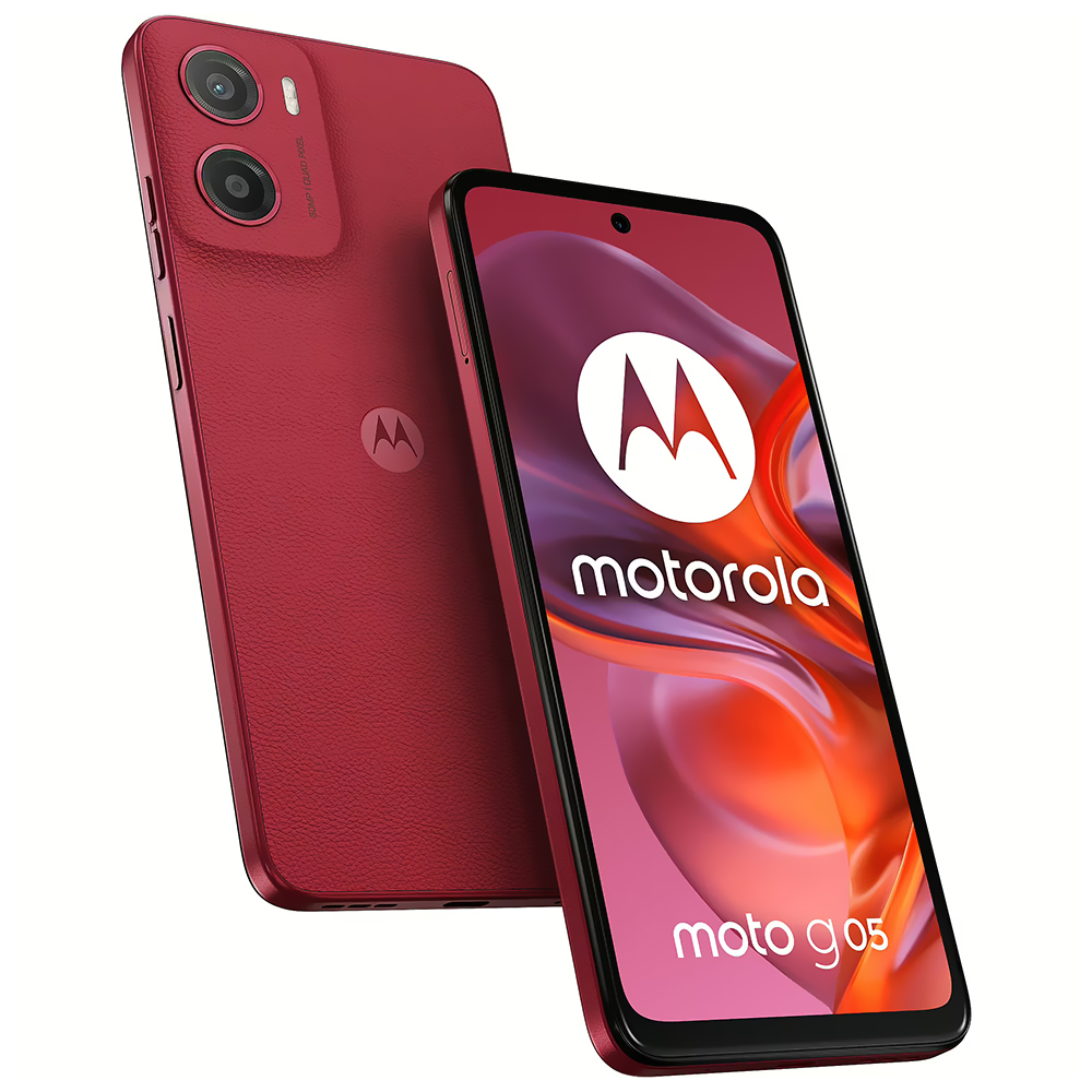 Celular Motorola G05 XT2523-4 4GB de RAM / 128GB / Tela 6.67" / Dual Sim LTE - Plum Vermelho