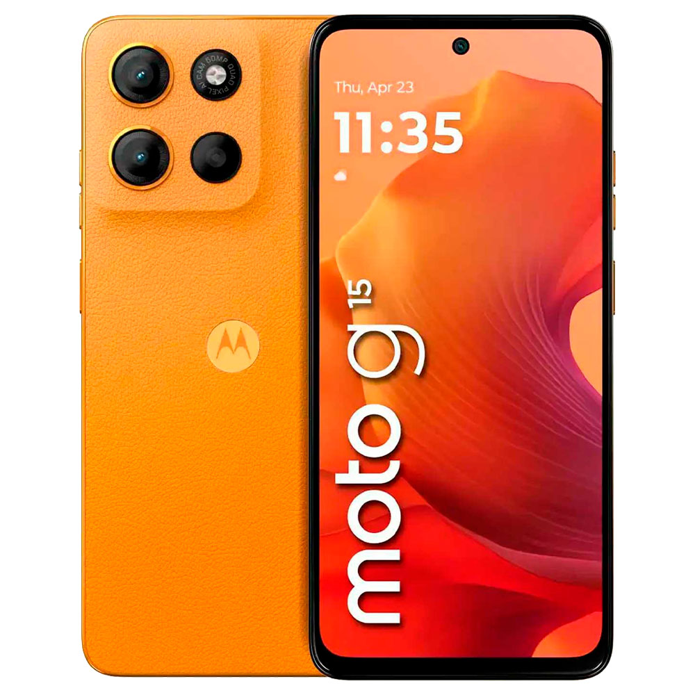 Celular Motorola G15 XT2521-2 4GB de RAM / 256GB / Tela 6.72" / Dual Sim LTE - Laranja