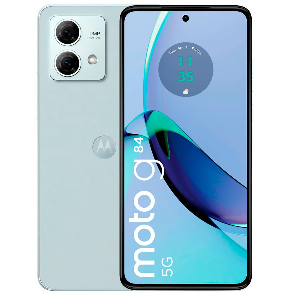 Celular Motorola G84 5G XT2347-2 12GB de RAM / 256GB / Tela 6.5" / Dual Sim - Marshallow Azul