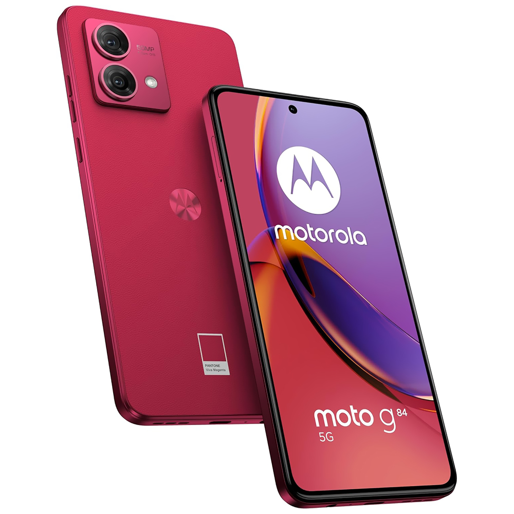 Celular Motorola G84 5G XT2347-2 8GB de RAM / 256GB / Tela 6.5" / Dual Sim 5G - Viva Magenta