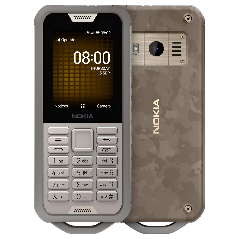 Celular Nokia 800 Tough TA-1189 Tela 2.4" / Dual Sim - Desert Stand