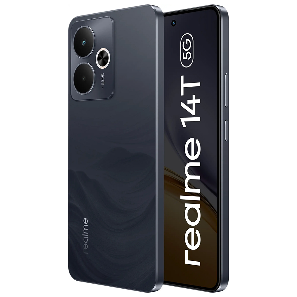 Celular Realme 14T 5G RMX5078 8GB de RAM / 256GB / Tela 6.67" / Dual Sim 5G - Obsidian Preto (Anatel)