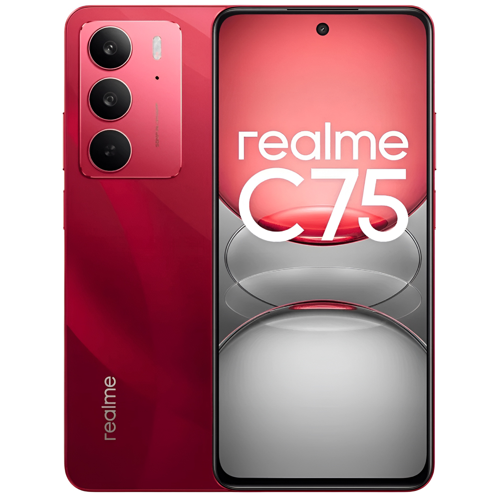 Celular Realme C75 RMX3941 8GB de RAM / 256GB / Tela 6.72" / Dual Sim LTE - Ruby Vermelho (Anatel)