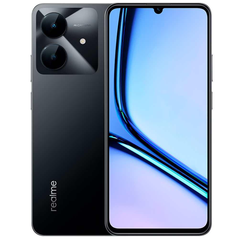 Celular Realme Note 60X RMX3938 4GB de RAM / 128GB / Tela 6.74" / Dual Sim LTE - Marble Preto (Anatel)
