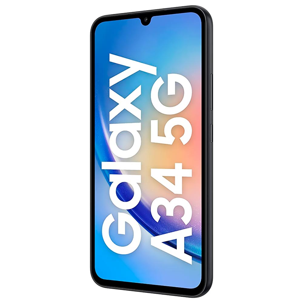 Celular Samsung Galaxy A34 5G A346E 8GB de RAM / 256GB / Tela 6.6" / Dual Sim - Awesome Graphite