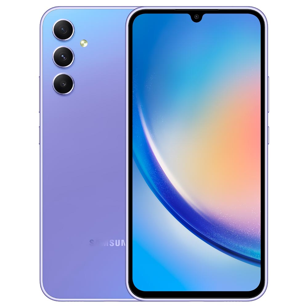 Celular Samsung Galaxy A34 5G A346E 8GB de RAM / 256GB / Tela 6.6" / Dual Sim - Awesome Roxo