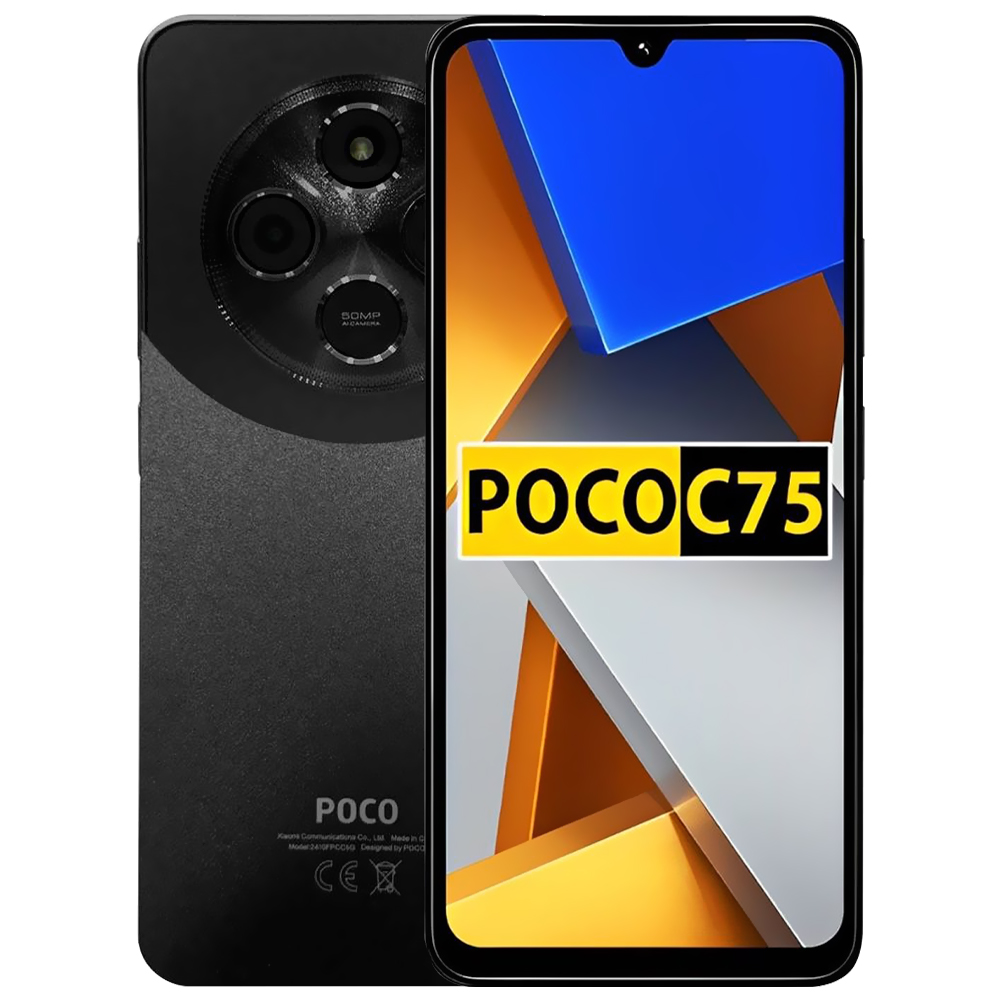 POCO C75 ブラック 8GB RAM 256GB ROM Xiaomi Poco C75 - 8GB 256GB - Black - Phonerefix