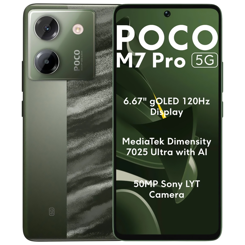 Celular Xiaomi POCO M7 Pro 5G 12GB de RAM / 256GB / Tela 6.67" / Dual Sim - Verde (Global)