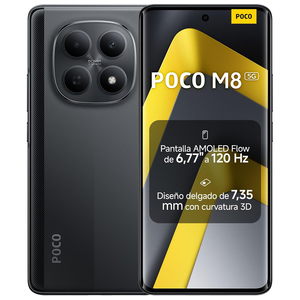 Celular Xiaomi POCO M8 5G 8GB de RAM / 512GB / Tela 6.77" / Dual Sim 5G - Preto (Global)