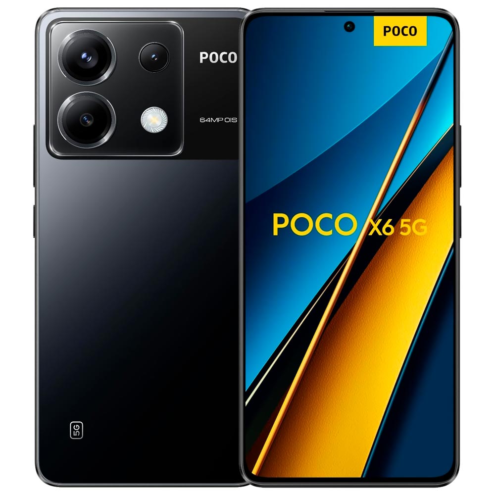 Celular Xiaomi POCO X6 5G 12GB de RAM / 512GB / Tela 6.67" / Dual Sim - Mirror Preto (Índia)