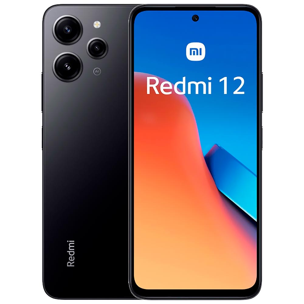 Celular Xiaomi Redmi 12 8GB de RAM / 128GB / Tela 6.79" / Dual Sim LTE - Midnight Preto (Global)