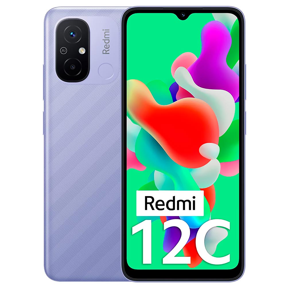 Celular Xiaomi Redmi 12C 6GB de RAM / 128GB / Tela 6.71" / Dual Sim LTE - Lavender Roxo (Global)