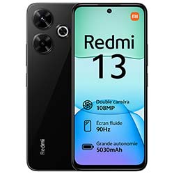 Celular Xiaomi Redmi 13 6GB de RAM / 128GB / Tela 6.79" / Dual Sim LTE - Midnight Preto (Global)
