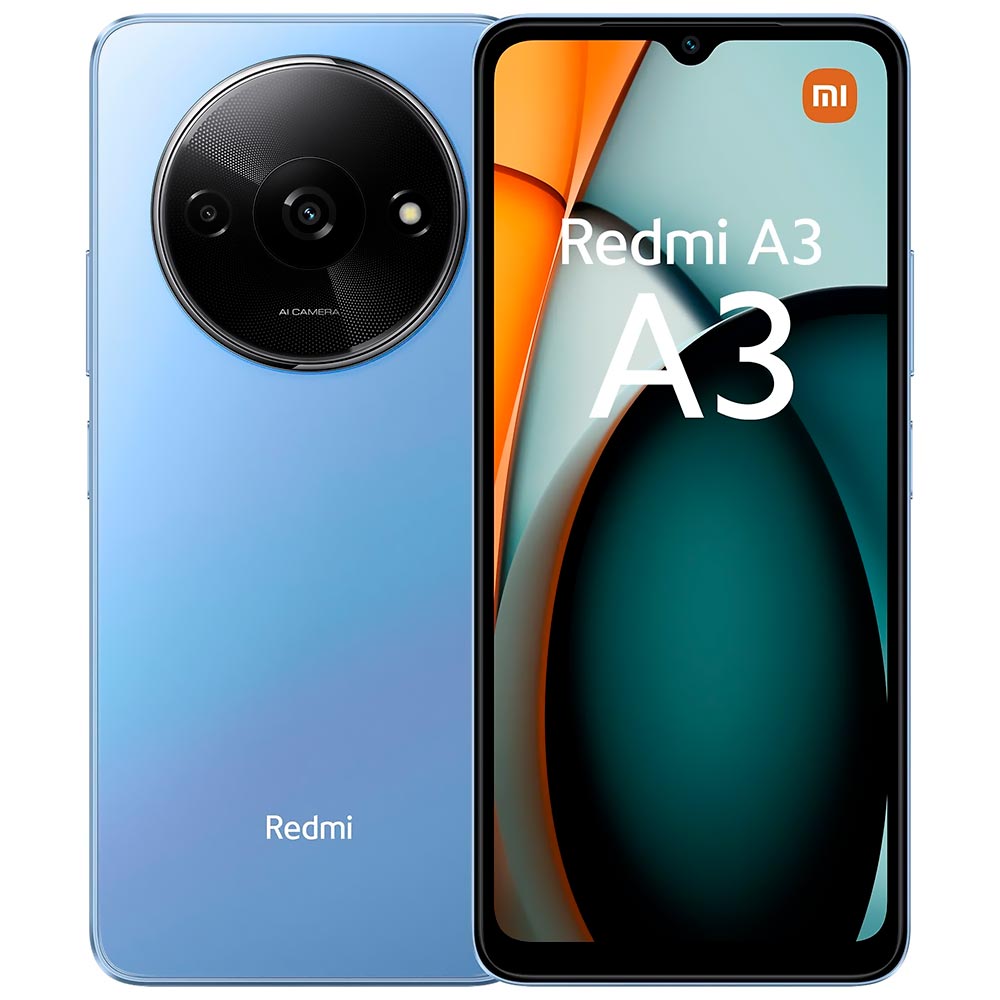 スマートフォン本体 Redmi A3 Star Blue 4GB 128GB Celular Xiaomi Redmi A3 4GB de RAM / 128GB / Tela 6.71